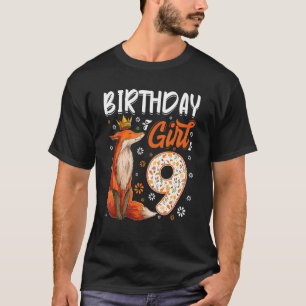 Camiseta Fox Animal 9º Aniversário Rapariga Raposa B Dia 9