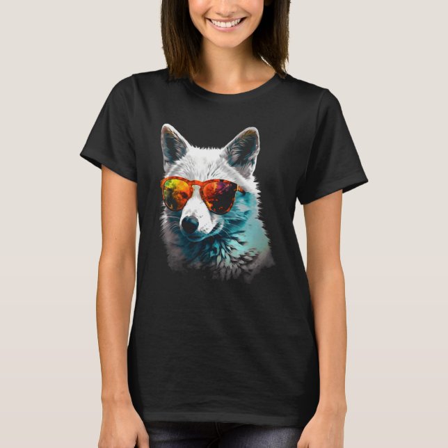 Camiseta Fox  Animal  Sunglasses Animal Fox (Frente)
