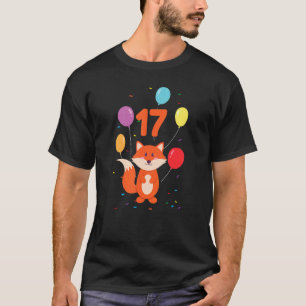 Camiseta Fox Balloons 17th Festa de aniversário Zoo Animal