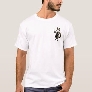 Camiseta Fox Barista – Tempo de Café com Pincel de Tinta Mi