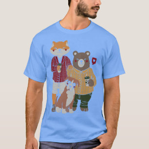 Camiseta Fox Bear Boxer Coffee Namorados por Tobe Fonseca