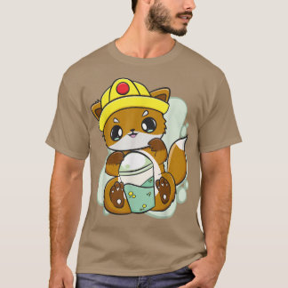 Camiseta Fox Bebe Boba Bubble Tea Para Trabalhadores Da Con