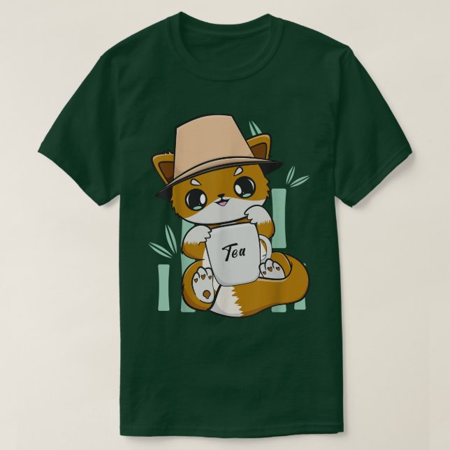 Camiseta Fox Bebe Borracha Leite De Chá Com Boba (Frente do Design)