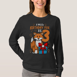 Camiseta Fox Birthday aniversário de 3 anos