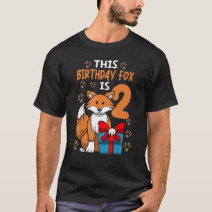 Camiseta Fox Birthday segundo aniversário Festa de Aniversá