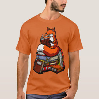Camiseta Fox Book Leitura de Nerd - Fofas de Bibliotecas An