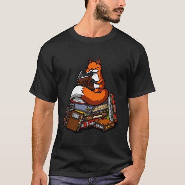 Camiseta Fox Book Leitura Geek Nerd Bibliotecários Engraçad (Frente)