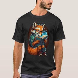 Camiseta Fox Book Leitura Geek Nerd Funny Bibliotecas 1