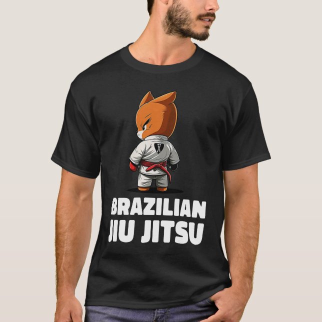 Camiseta Fox brasileira Jiu Jitsu e Grappling (Frente)