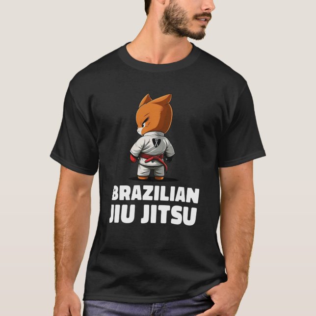 Camiseta Fox brasileira Jiu Jitsu e Grappling (Frente)
