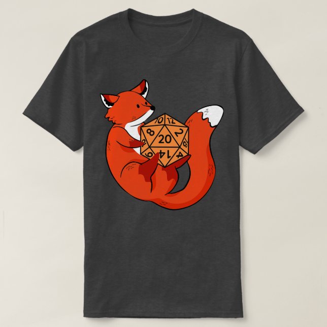Camiseta Fox Brincando Com D20 (Frente do Design)