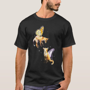 Camiseta Fox Butterfly Geométrica Fox Fêmea Raposas Anim