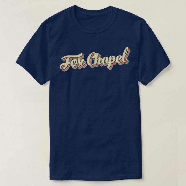Camiseta Fox Chapel TShirt Arte Retroativa Baseball Font Vi (Frente do Design)