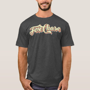 Camiseta Fox Chase TShirt Retro Art Baseball Font Vintage T