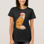 Camiseta Fox Christmas Santa hat<br><div class="desc">Este design é o presente perfeito para um aniversário,  Natal e outras celebrações. É adequado para mulheres,  homens e crianças.</div>