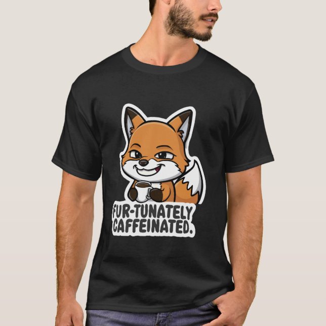 Camiseta Fox Coffee Lover Caffeine Fox Mug Café 1 (Frente)