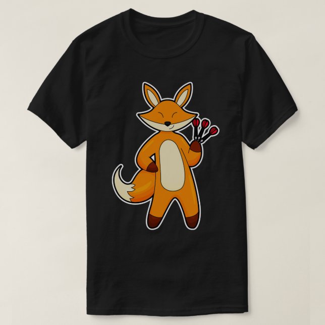 Camiseta Fox como jogador Dart com Darts (Frente do Design)