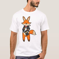 Fox como mágico com varinha mágica e chapéu