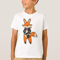 Fox como mágico com varinha mágica e chapéu