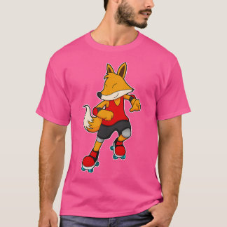 Camiseta Fox como Patinador com skates Roller