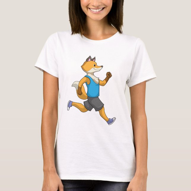 Camiseta Fox como Runner em Execução (Frente)
