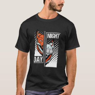 Camiseta Fox Day Night Games I Headset Animal Fox Gamer Wi