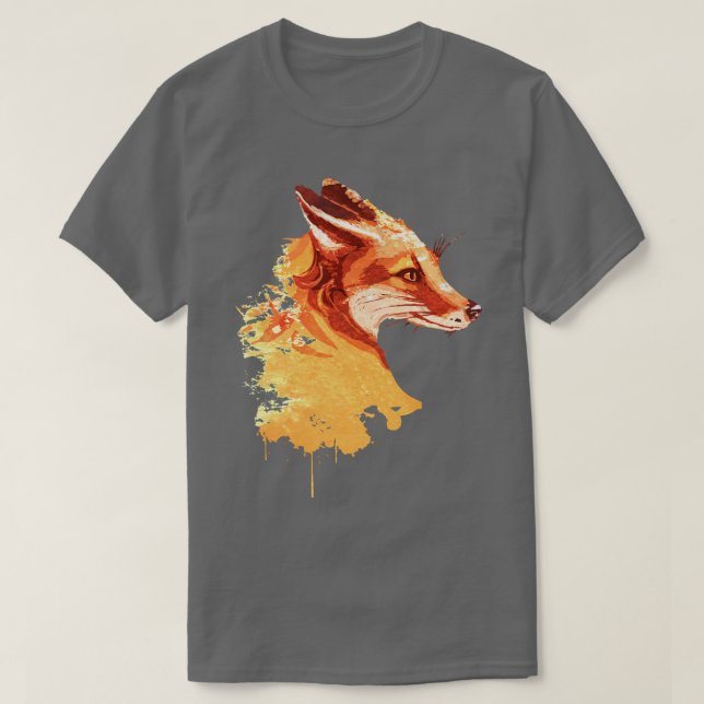 Camiseta Fox de Aquarela (Frente do Design)