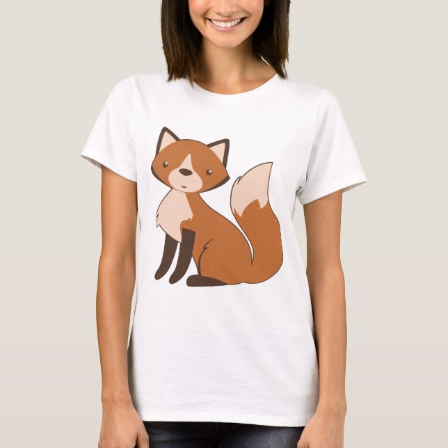 Camiseta Fox de assento bonito (Frente)