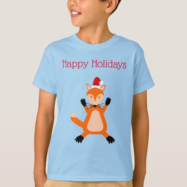 Camiseta Fox de Natal Bonita Personalizada (Frente)