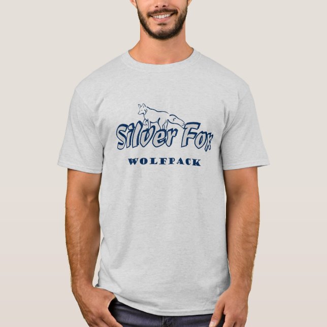 Camiseta Fox de prata Wolfpack (Frente)