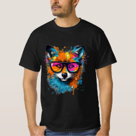 Camiseta Fox Digital Art: Arte Colorida de T-shirt Grafite