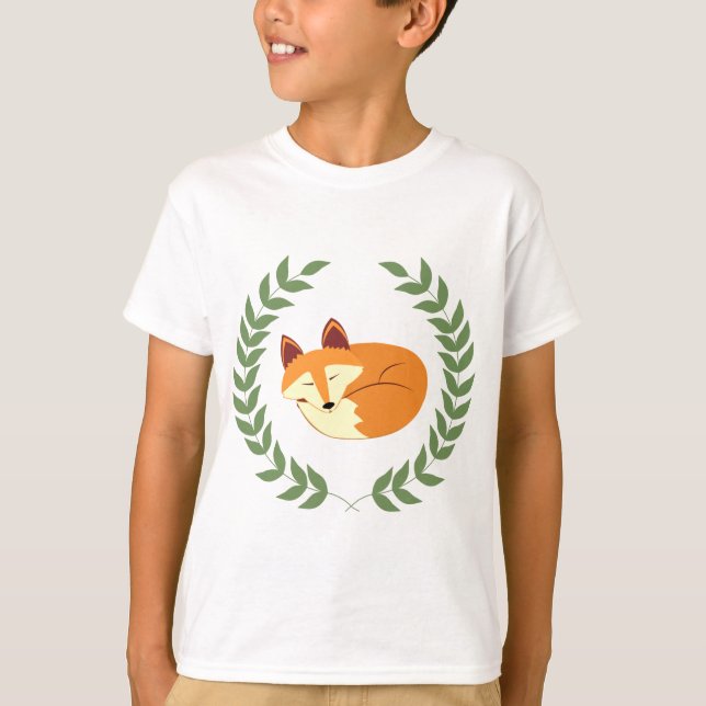 Camiseta Fox do sono com grinalda do louro (Frente)