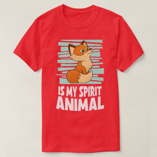 Camiseta Fox É Meu Espírito Criança Animal FoxT-Shirt (Frente do Design)