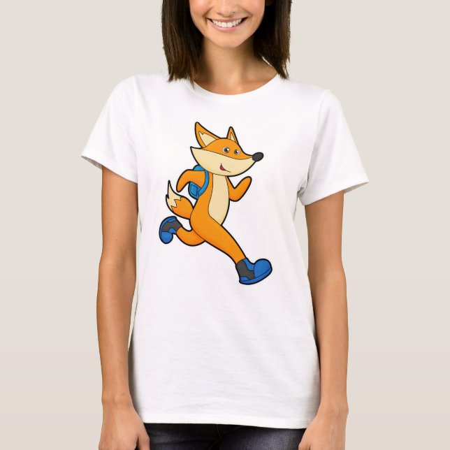 Camiseta Fox em execução com mochila (Frente)