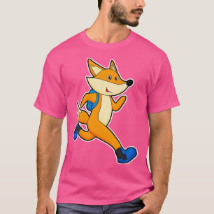 Camiseta Fox em execução com mochila