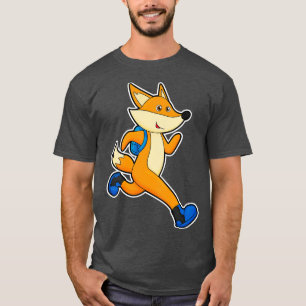 Camiseta Fox em execução com mochila