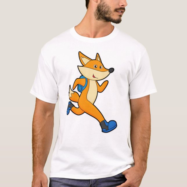 Camiseta Fox em execução com mochila (Frente)