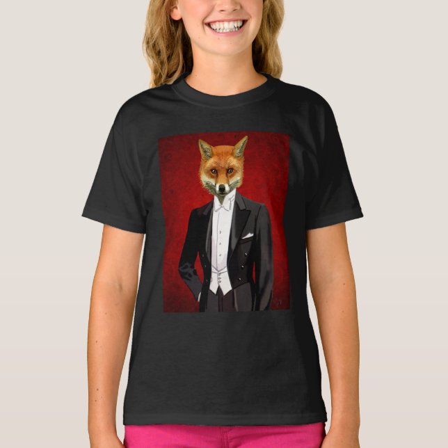 Camiseta Fox Em Fato De Noite, Retrato (Frente)