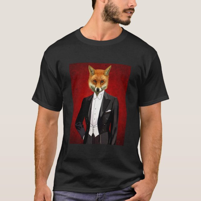 Camiseta Fox Em Fato De Noite, Retrato (Frente)
