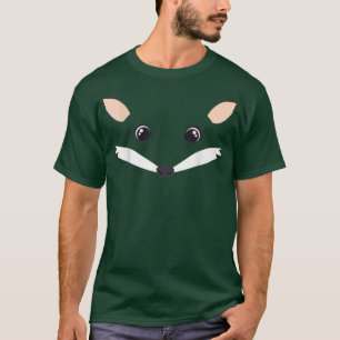 Camiseta Fox Face Costume Halloween Pretend I'm A Fox Funny