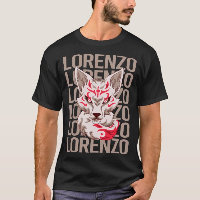 Camiseta Fox Face - Nome Lorenzo (Frente)