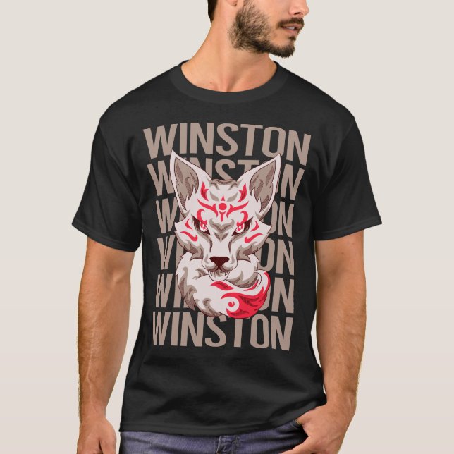 Camiseta Fox Face - Nome Winston (Frente)