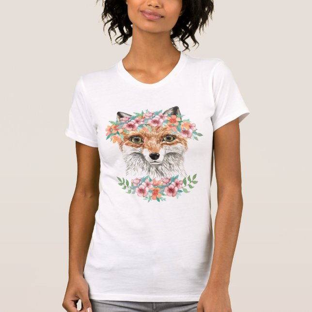 Camiseta Fox floral (Frente)