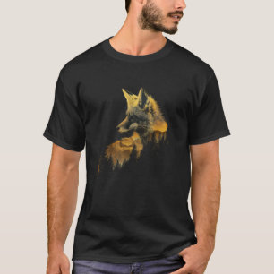 Camiseta Fox Forest Nature Lover Montanhas Caminhando Campa