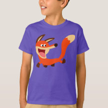 Fox Fox, Camiseta-T, Um Cartoon Mísquio Bonito