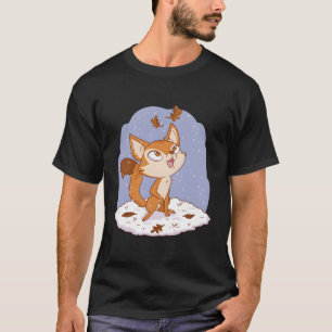 Camiseta Fox Fox Snow Winter_Cartoon