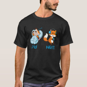 Camiseta Fox Gamer Dorme O Jogo O Dia Todo Pew Pew Fox Gam