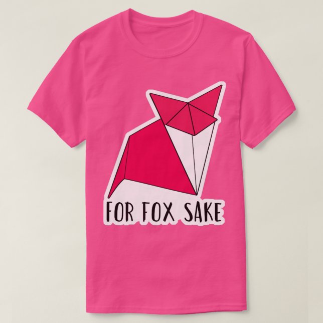 Camiseta Fox Geométrico Fox Para Fox Sake Origami (Frente do Design)