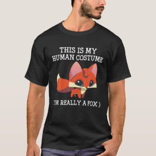 Camiseta Fox Halloween Costume Cute Boy Mens Homens Crianç