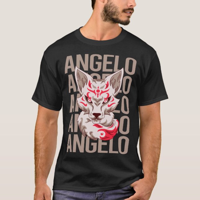 Camiseta Fox Head - Angelo Name (Frente)